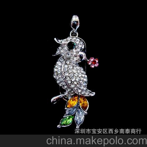 凤凰 小鸟珠宝u盘 新款u盘 礼品u盘,镶钻精品u盘,u盘批发